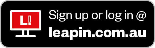 Sign up or Log in to the Leap in! app