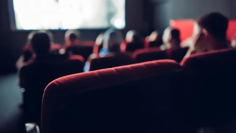 Blurred image inside a cinema
