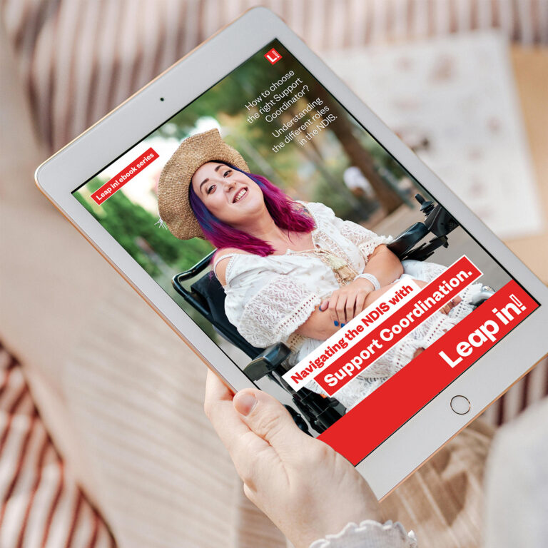 Support Coordination ebook cover on a tablet