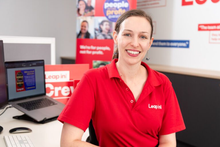Leap in! plan manager, Amy