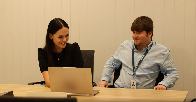 Troocoo employee Mikey with a work colleague