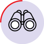 icon with binoculars