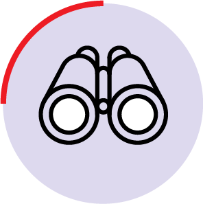 icon with binoculars