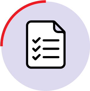 Icon with checklist