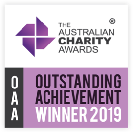 The Australian Charity Awards Outstanding Achievement Winner 2019 graphic