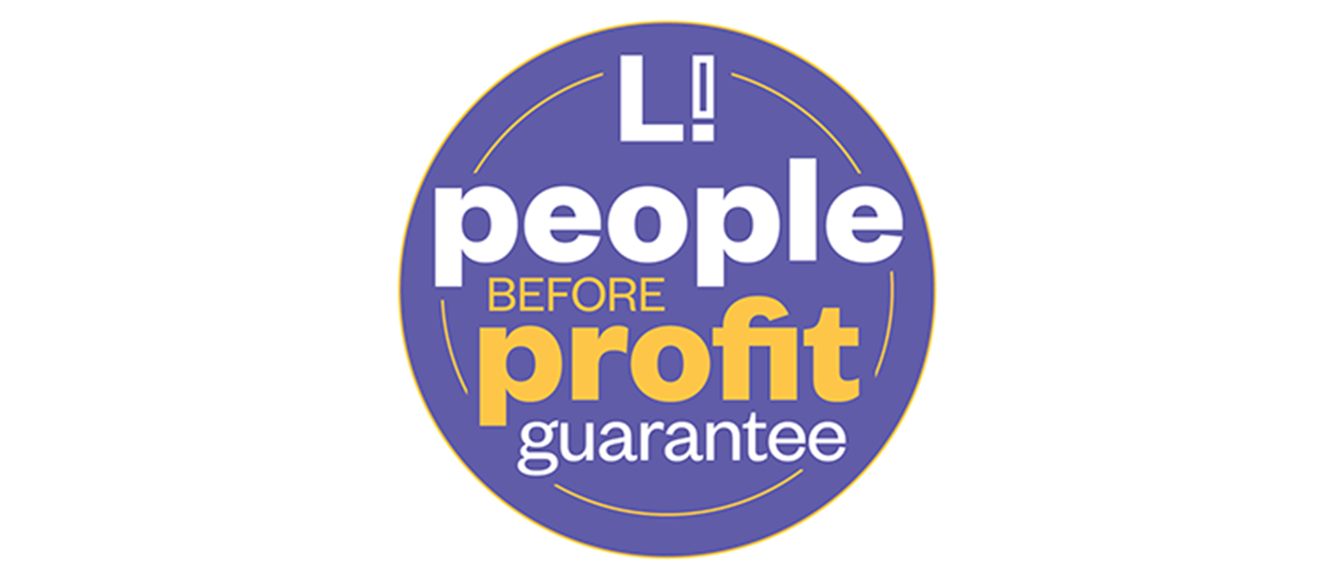 Leap in! People Before Profit Guarantee graphic